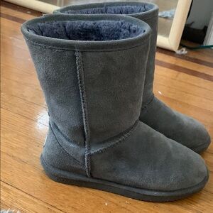 Bearpaw Gray Suede Boots